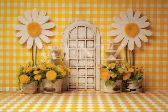 Fabric Photography Background Daisies / Backdrop 4360