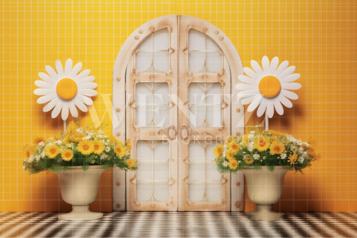 Fabric Photography Background Daisies / Backdrop 4361