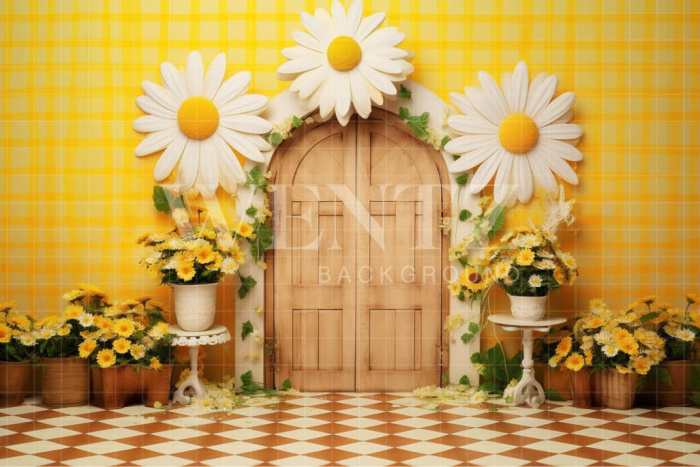Fabric Photography Background Daisies / Backdrop 4362