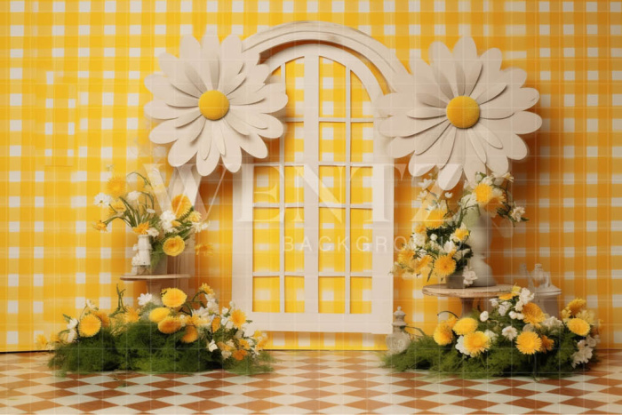 Fabric Photography Background Daisies / Backdrop 4363