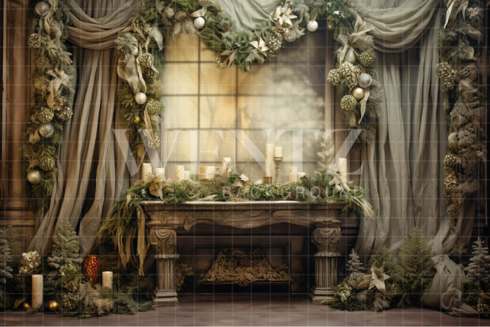 Fabric Photography Background Christmas Set / Backdrop 4271