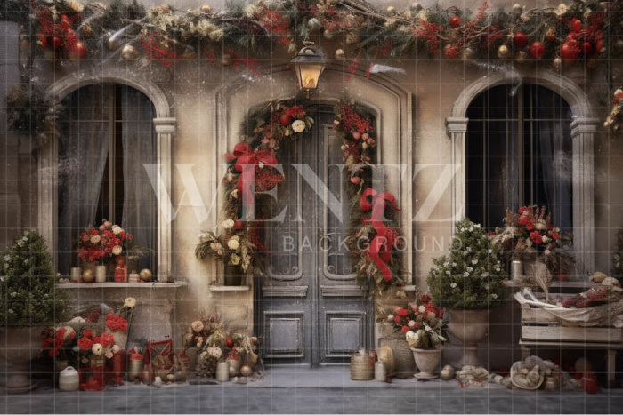 Fabric Photography Background Christmas Front / Backdrop 4273