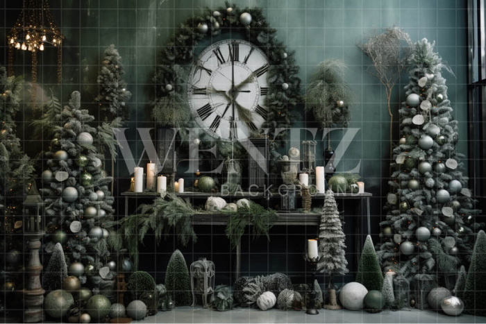 Fabric Photography Background Vintage Christmas Set / Backdrop 4349
