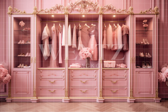 Fabric Photography Background Luxury Closet / Backdrop 4417