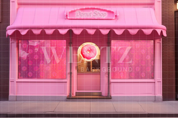 Fabric Photography Background Donut Shop / Backdrop 4427