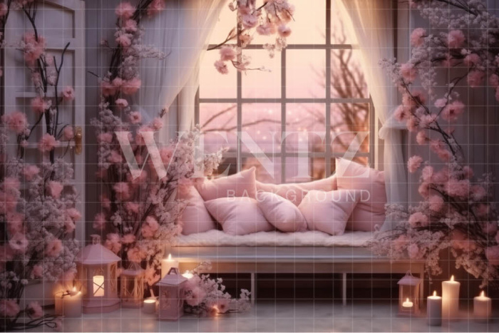 Fabric Photography Background Floral Room / Backdrop 4434