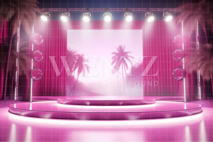 Fabric Photography Background Pink Stage / Backdrop 4435