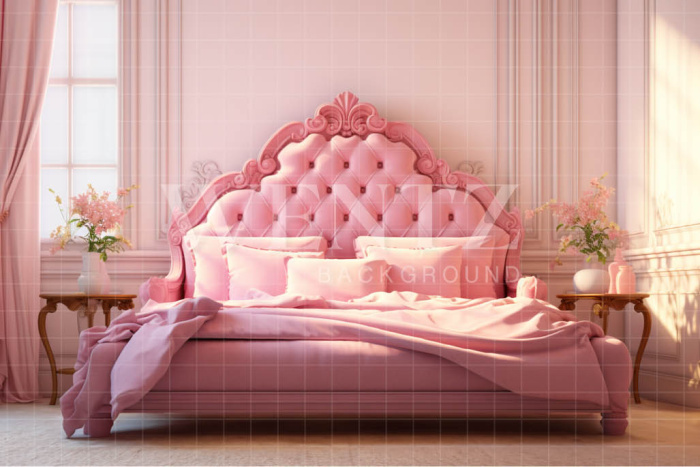 Fabric Photography Background Pink Bed / Backdrop 4441
