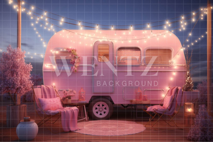 Fabric Photography Background Pink Trailer / Backdrop 4469