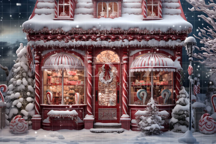 Fabric Photography Background Candy Shop / Backdrop 4474