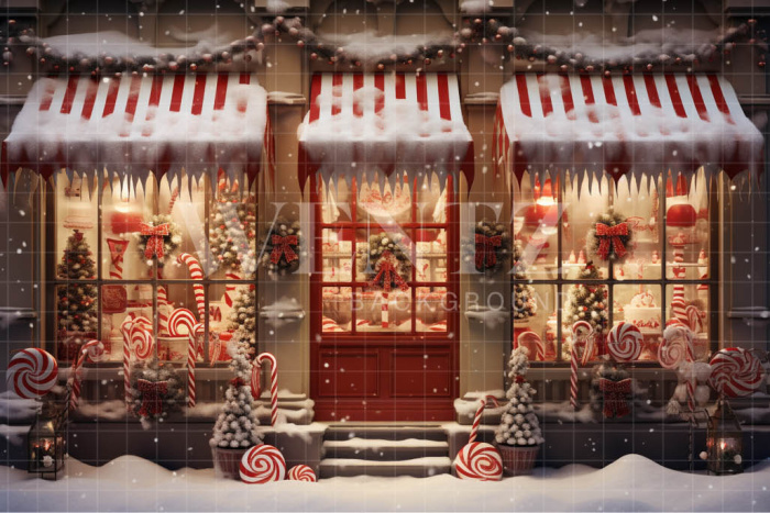 Fabric Photography Background Candy Shop / Backdrop 4475