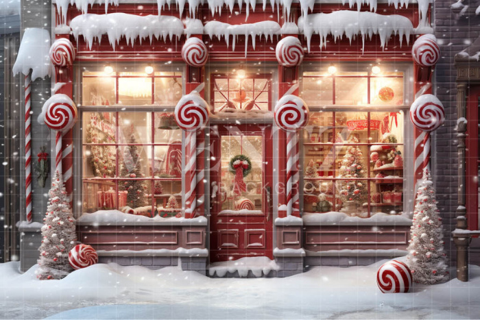 Fabric Photography Background Candy Shop / Backdrop 4477