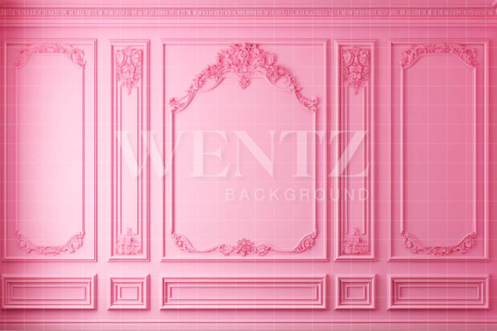 Fabric Photography Background Pink Boiserie / Backdrop 4482