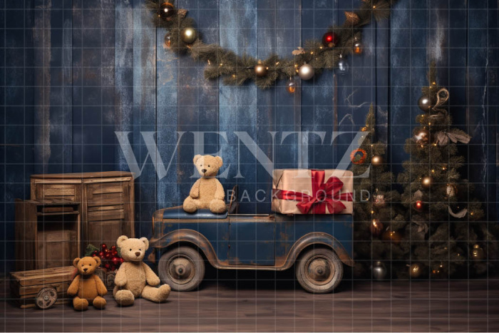 Fabric Photography Background Christmas Toys / Backdrop 4724