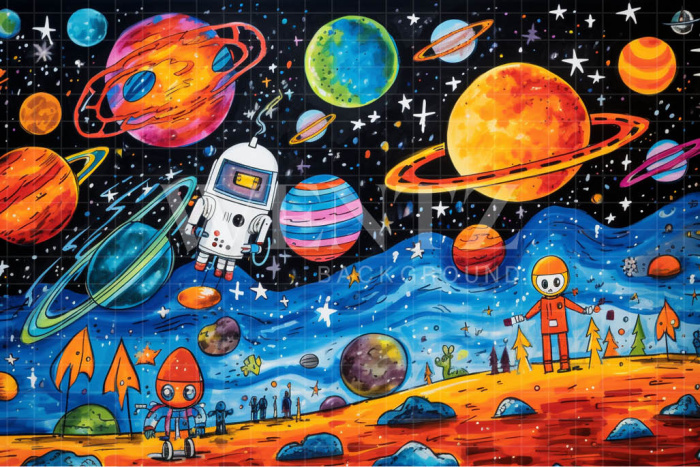 Fabric Photography Background Astronaut / Backdrop 4815
