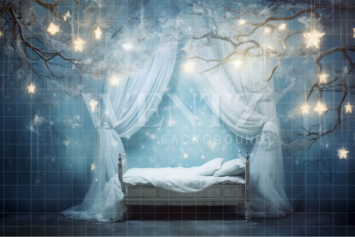 Fabric Photography Background Starry Bedroom / Backdrop 4816
