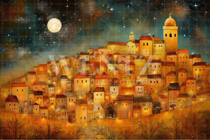 Fabric Photography Background Village / Backdrop 4825