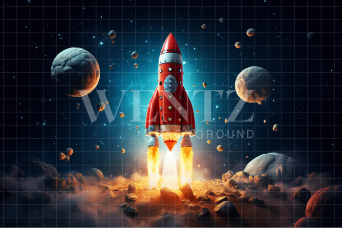 Fabric Photography Background Rocket / Backdrop 4831