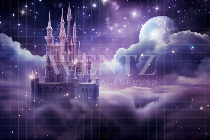 Fabric Photography Background Castle in the Clouds / Backdrop 4834