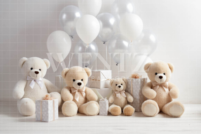 Fabric Photography Background Bear Party / Backdrop 4842