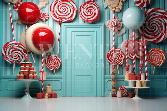 Fabric Photography Background Set with Candy 4850