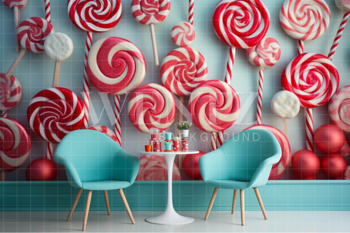 Fabric Photography Background Set with Candy 4851