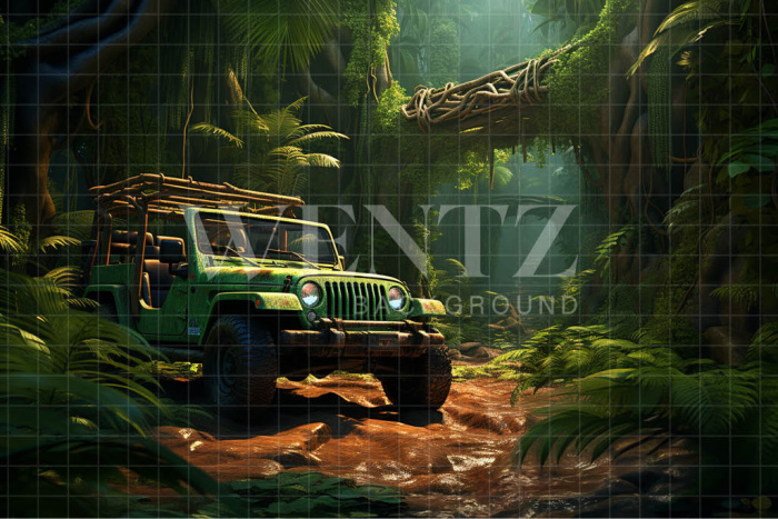 Fabric Photography Background Offroad Car / Backdrop 4855