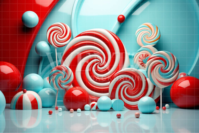 Fabric Photography Background Candy Color Sweets / Backdrop 4878