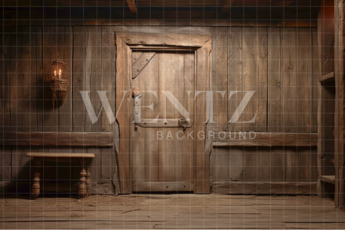 Fabric Photography Background Rustic Door / Backdrop 4880