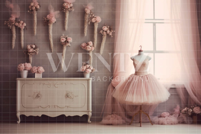 Fabric Photography Background Ballerinas Room / Backdrop 4889