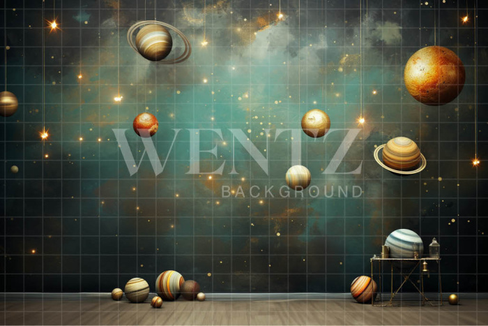 Fabric Photography Background Planets / Backdrop 4903