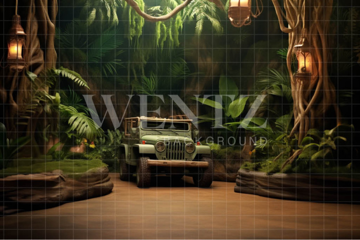 Fabric Photography Background Room with Ship / Backdrop 4916