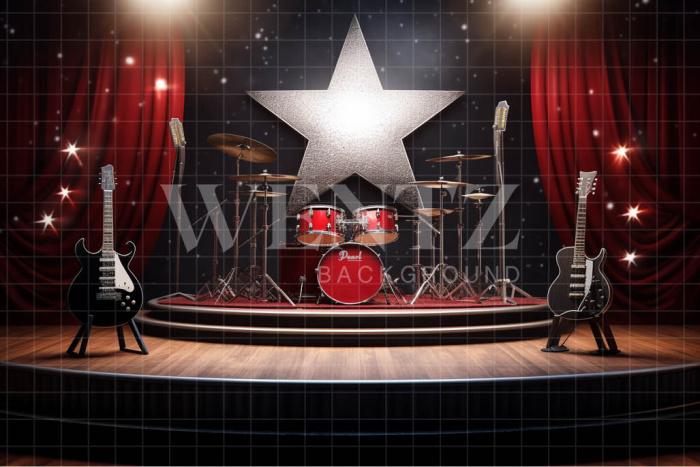 Fabric Photography Background Rock Concert / Backdrop 4924