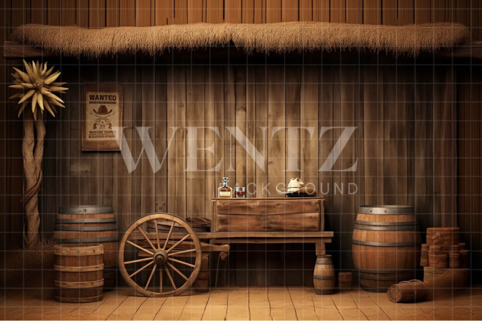 Photographic Background in Fabric Rustic Wooden  / Background 4928