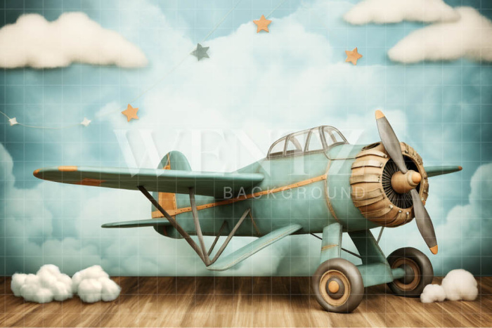  Photographic Background in Fabric Airplane / Background 4936