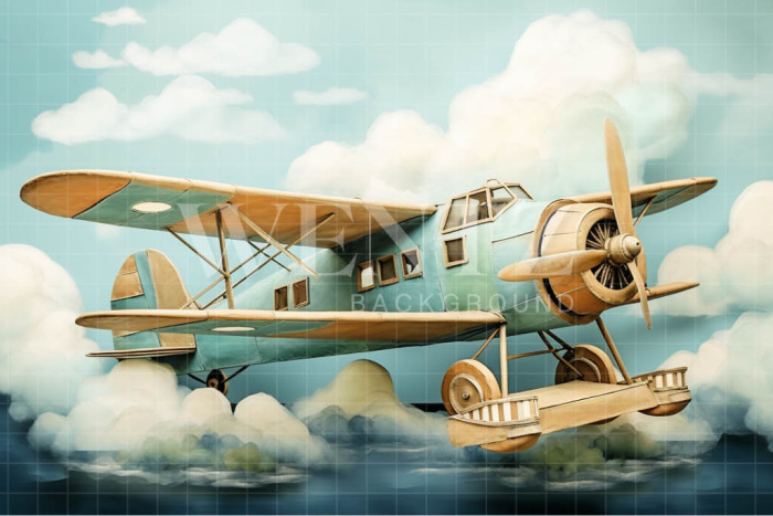 Photographic Background in  Fabric Airplane / Background 4937