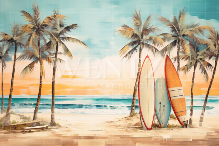 Photographic Background in Fabric Beach / Backdrop 5105