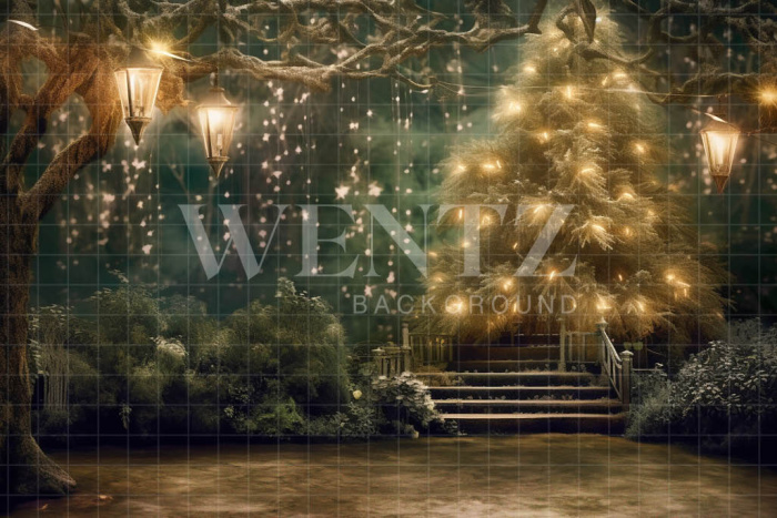 Photographic Background in Fabric Charming Christmas Set / Backdrop 5157