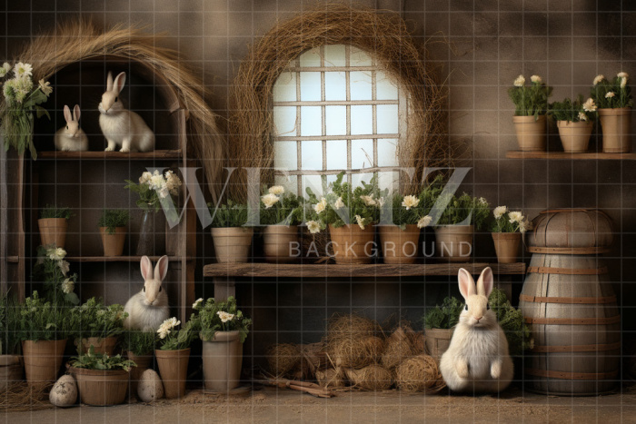Fabric Photography Background Easter Scenery / Backdrop 5203