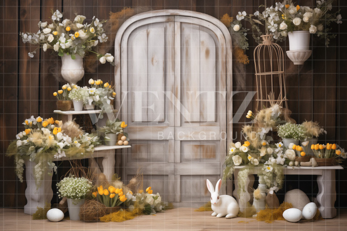 Fabric Photography Background Easter Scenery / Backdrop 5208