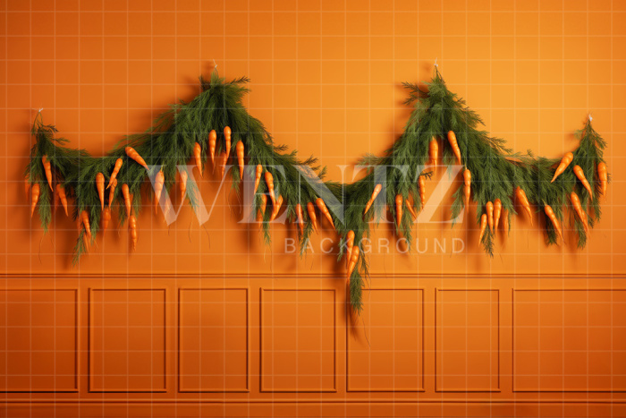 Fabric Photography Background Easter Scenery with Carrots / Backdrop 5211