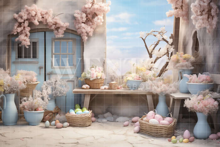 Fabric Photography Background Easter Scenery / Backdrop 5214