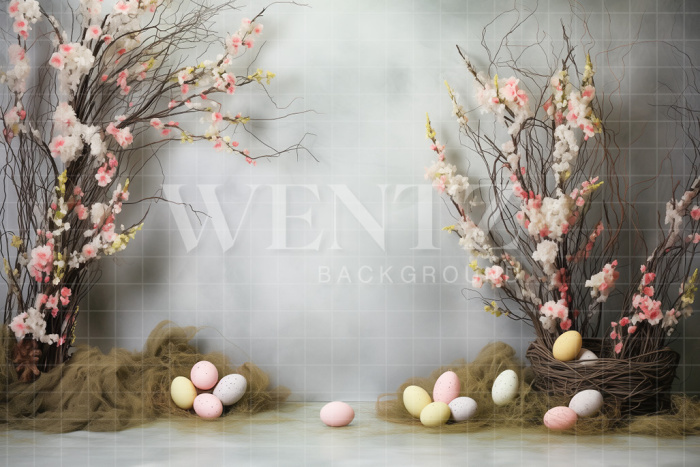 Photographic Background in Fabric Easter Scenery / Backdrop 5218