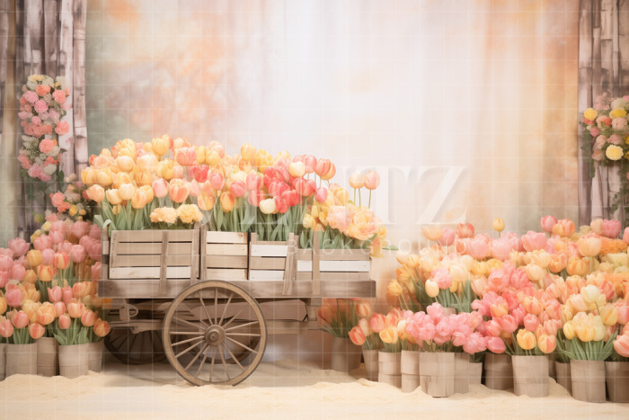 Fabric Photography Background Easter Scenery / Backdrop 5221