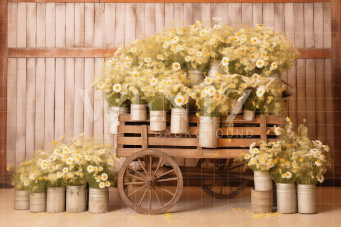 Fabric Photography Background Floral Easter Scenery / Backdrop 5229