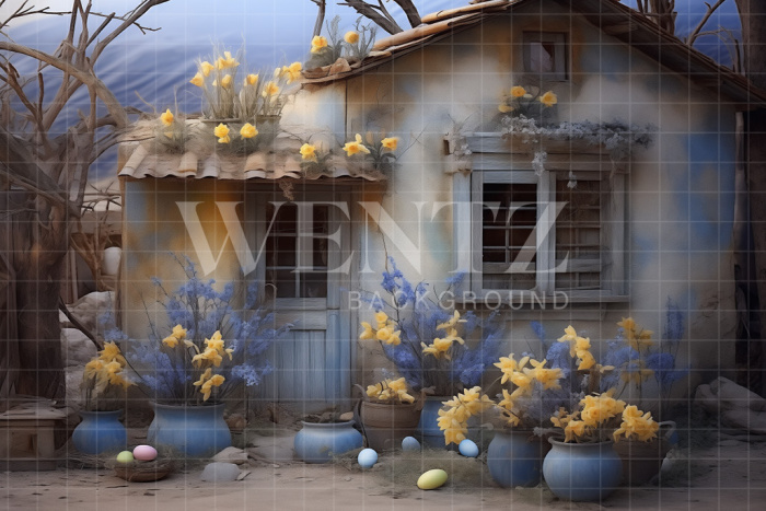Fabric Photography Background Easter Scenery / Backdrop 5234