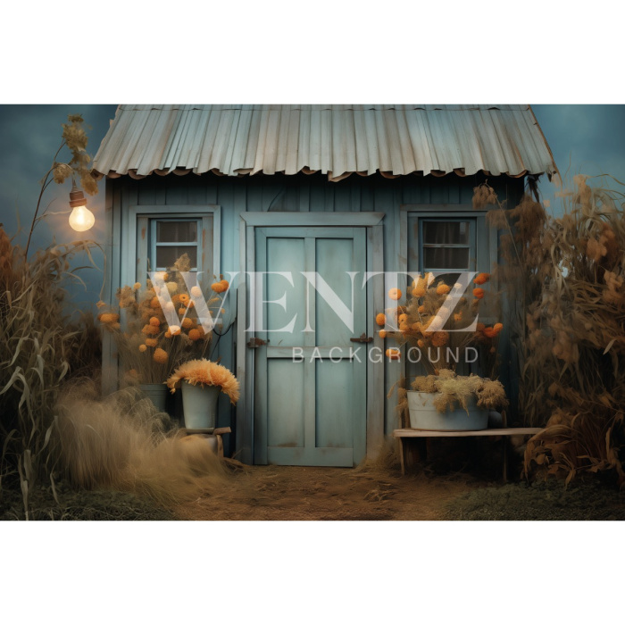 Fabric Photography Background Easter House / Backdrop 5412