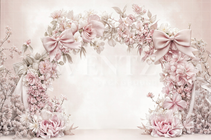 Fabric Photography Background Mother's Day Floral Arch / Backdrop 6914