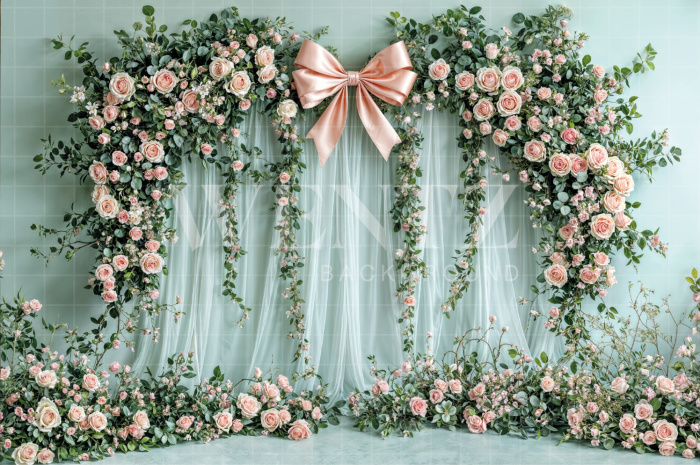 Fabric Photography Background Mother's Day Floral Arch / Backdrop 6916