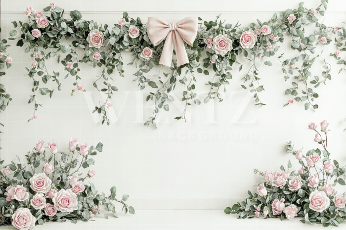 Fabric Photography Background Mother's Day Floral / Backdrop 6917